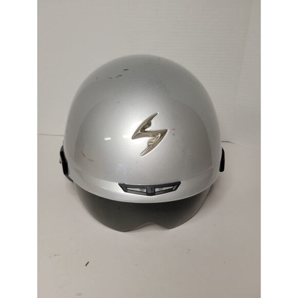 Scorpion EXO-100 Half Helmet Size XL DOT Silver Motorcycle Helmet - Picture 1 of 9